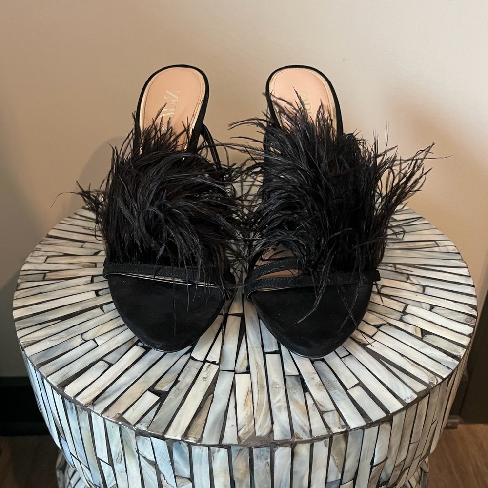 Zara Feather Sandal